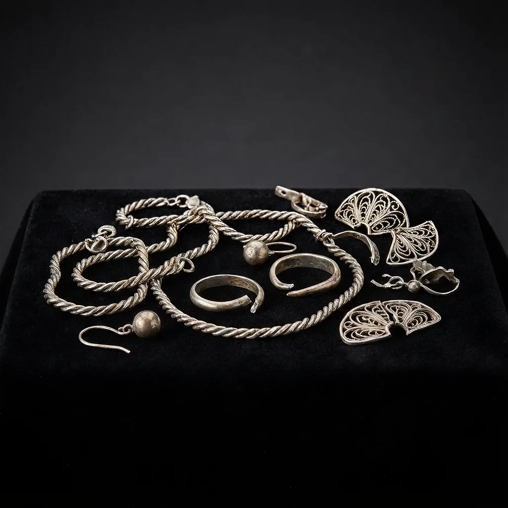 Gold chains, rings, and coins