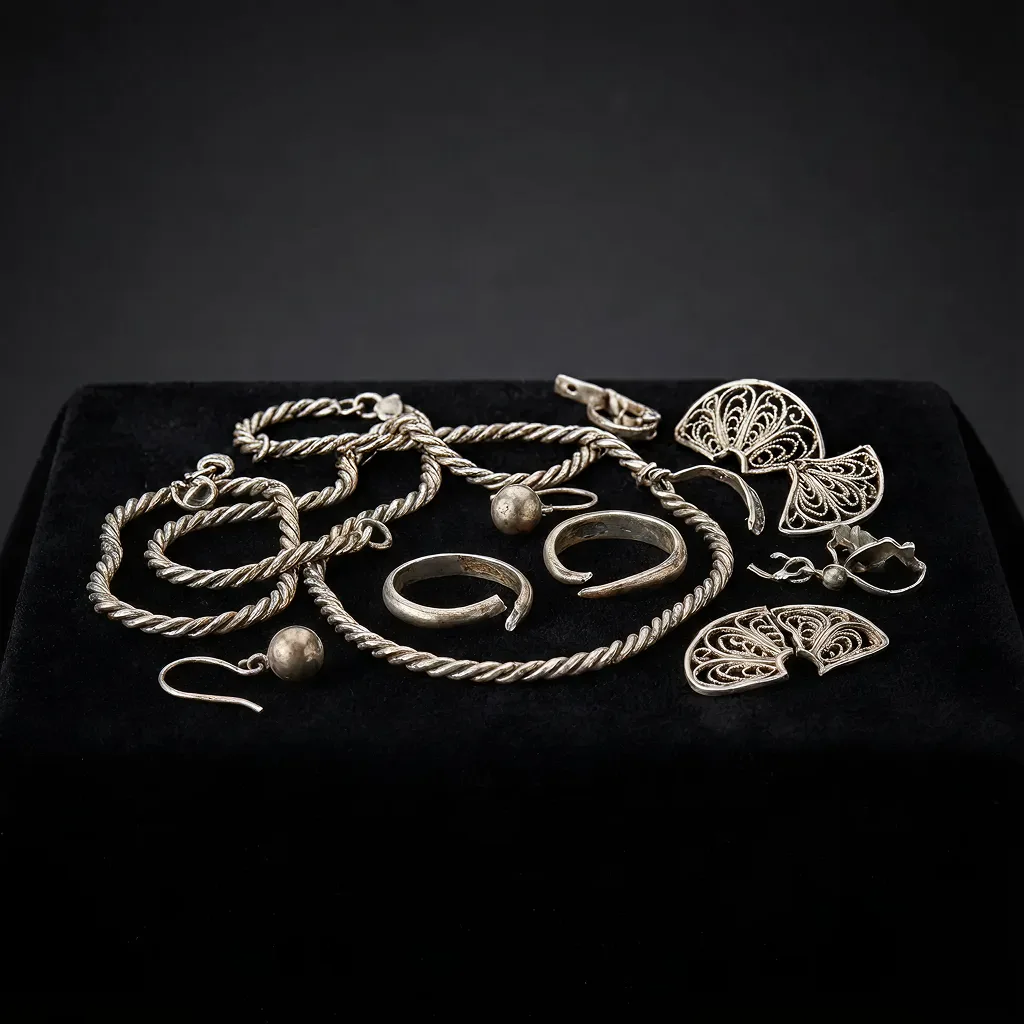 Gold chains, rings, and coins