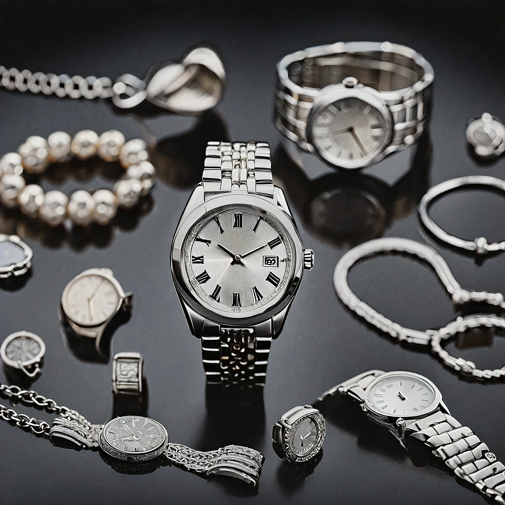 Luxury watches and pearl necklace